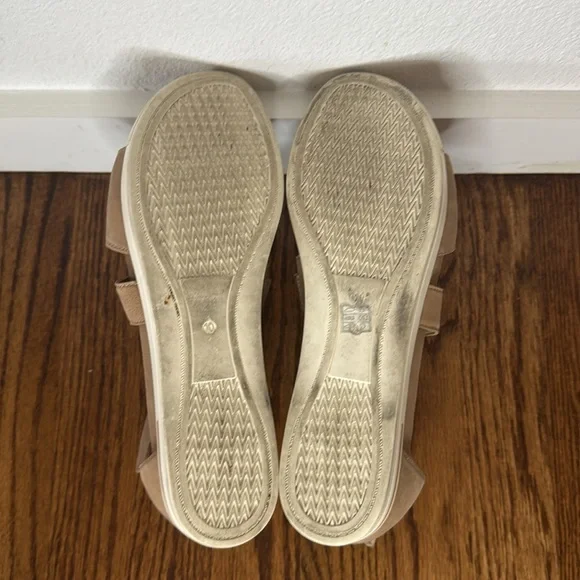 Eileen Fisher Tan Leather Wedge Sandals Sally Wedges, Sz 10 - Picture 10 of 12